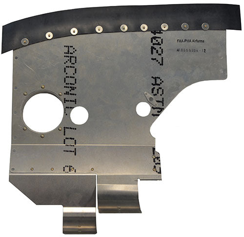 Airforms Inc. Baffle Assembly Right Hand Rear Powder Coated - AF0555206-12-PCBK