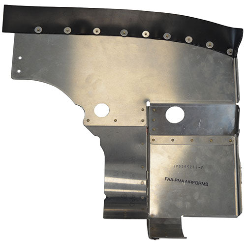 Airforms Inc. Baffle Assembly Left Hand Rear Powder Coated - AF0555211-7-PCBK
