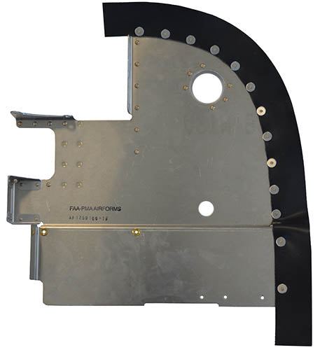 Airforms Inc. Baffle Right Hand Rear Assembly Powder Coated - AF1250100-18-PCBK