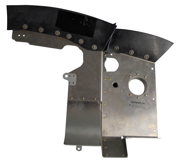 Airforms Inc. Left Hand Rear Baffle Powder Coated Black Seal - AF62387-07-PCBK