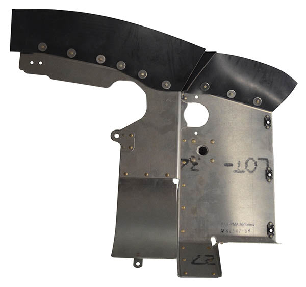 Airforms Inc. Left Hand Rear Baffle Powder Coated Black Seal - AF62387-09-PCBK