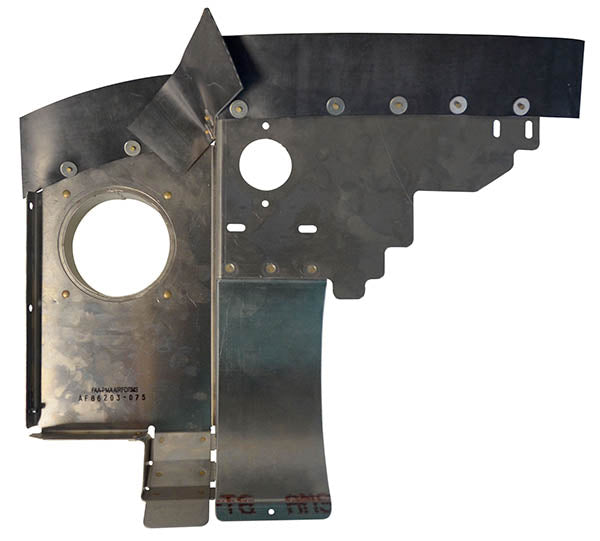 Airforms Inc. Rear Right Hand Baffle Assembly Bare Black Seal - AF86203-075-BRBK