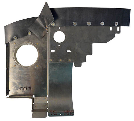 Airforms Inc. Rear Right Hand Baffle Assembly Powder Coated - AF86203-075-PCBK