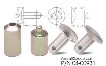 #2 Stainless Steel Flush Stud MS112060-1-060