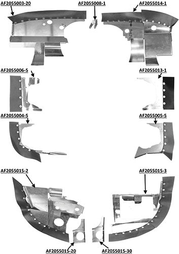 Airforms Inc. Engine Baffle Kit Bare Cowl Saver - C177RG-7578BRCS