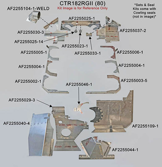 Airforms Inc. Engine Baffle Kit Bare Cowl Saver - CTR182RGII-80-BRCS