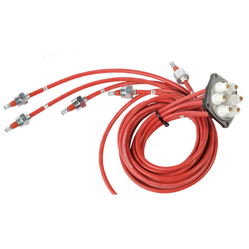 PowerUP - Harness Complete Red 6CYL straight 3/4" - New - KA12037