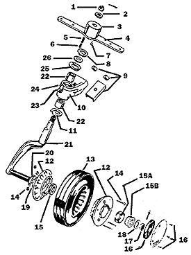 Lang 17 Cotter Pin & Retaining Nut (Wheel)