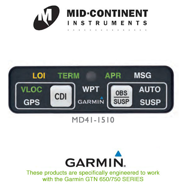 Mid-Continent Instruments and Avionics Annunciation Control Unit Horizontal 28V MD41-1510