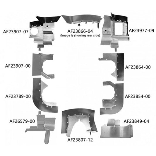 Airforms Inc. Engine Baffle Kit Powder Coated Black Seal - PA30-69-PCBL