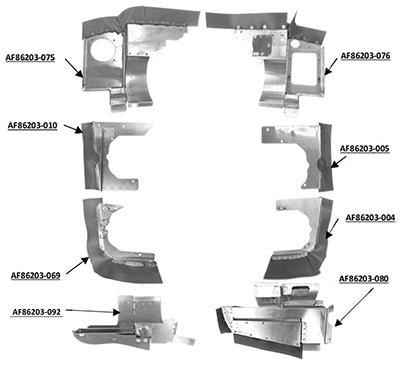 Airforms Inc. Engine Baffle Kit Powder Coated Cowl Saver - PA44180-PCCS