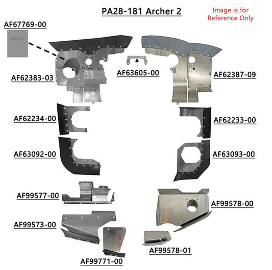 Airforms Inc. Engine Baffle Kit Bare Cowl Saver - PA28181-2BRCS