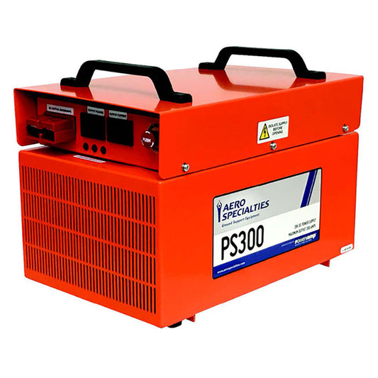Powervamp PS300 3 Phase Base Unit, 13Foot 28V Aircraft Connector Output + SB350, Input Plug For EC1