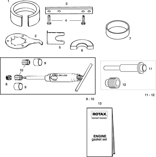 ROTAX 876-970 PISTON RING SPANNER 72 MM