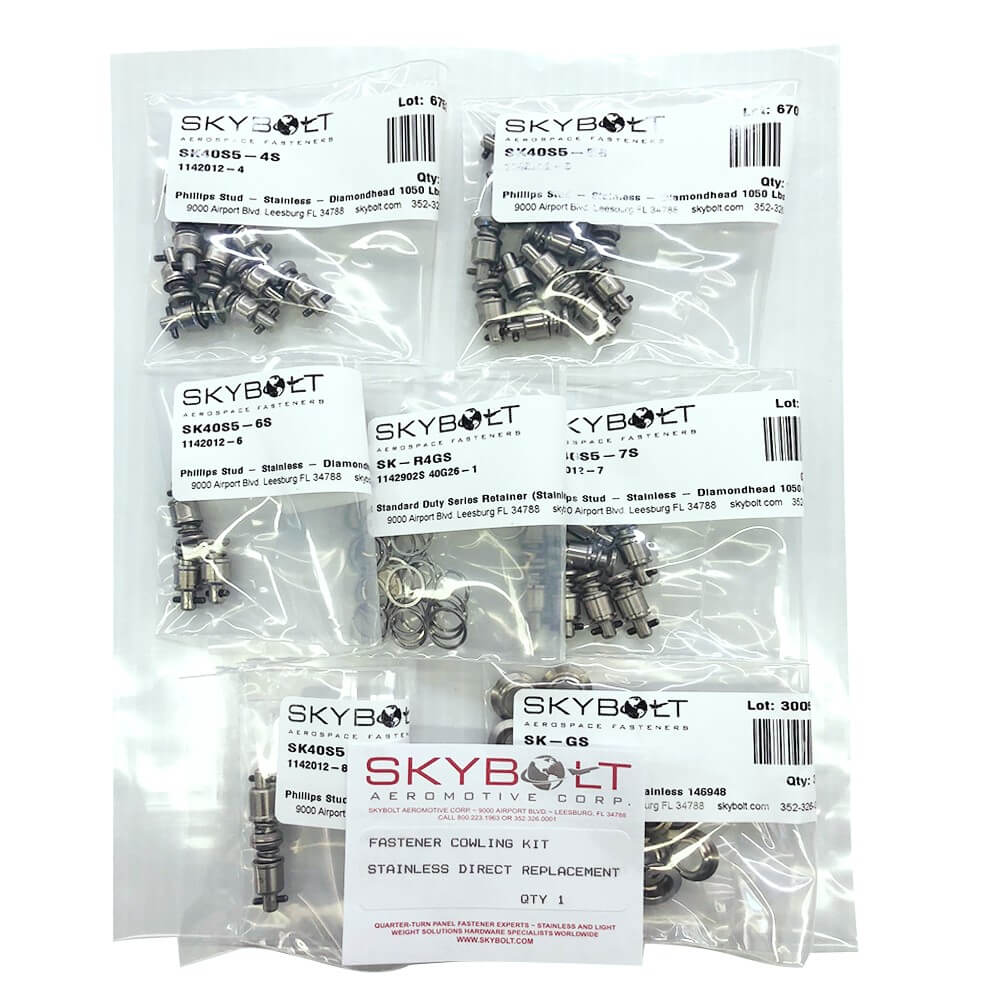 Cessna Cowling Fastener Replacement Kit Phillips C182-C5P